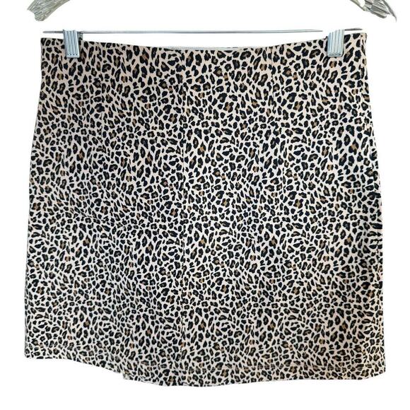 Topshop Mini Skirt 8 Animal Print Mob Wife Mobster Wife Stretch Slit OfficeSiren - Picture 3 of 8